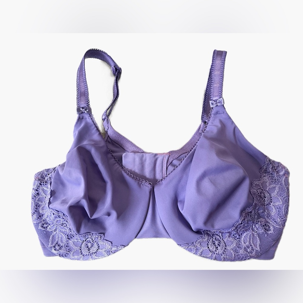 Olga 36DD Luxury Lift Bra Scalloped Edge Lace Detail/Underwired #35063 Violet